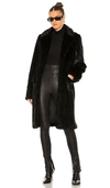 Rta Dawson Faux Fur Coat In Black