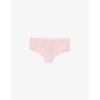 HANKY PANKY WOMENS MEADOW ROSE SIGNATURE MID-RISE STRETCH-LACE BOYSHORT BRIEFS XS