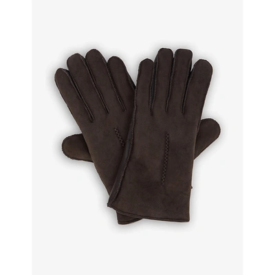 Dents Touchscreen Suede Gloves In Brown