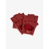 Dents Snetterton Fingerless Leather Gloves In Berry