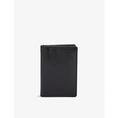 Dents Pebble-grained Leather Billfold Wallet In Black