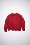 Acne Studios Logo Sweatshirt In Cherry Red