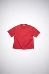 Acne Studios Logo T-shirt In Cherry Red