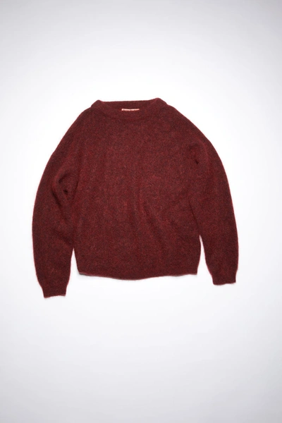 Acne Studios Mohair-blend Sweater In Deep Red
