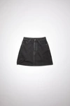 Acne Studios Black Denim Mini Skirt In Black