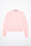 Acne Studios Crew Neck Cardigan In Blush Pink