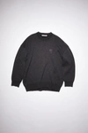 Acne Studios Crew Neck Sweater In Anthracite Grey
