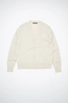 Acne Studios V-neck Cardigan In Cream Beige