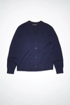 Acne Studios V-neck Cardigan In Navy