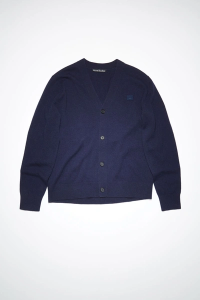 Acne Studios V-neck Cardigan In Navy