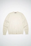 Acne Studios Crew Neck Sweater In Cream Beige