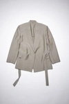 Acne Studios Double-breasted Jacket In Grey Melange