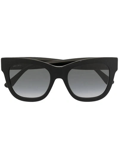 Jimmy Choo Cat-eye Frame Sunglasses In Schwarz