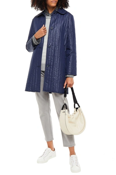Apc Quilted Shell Coat In Blue