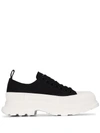 Alexander Mcqueen Tread Slick Lace-up Sneakers In Black/white