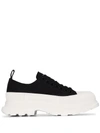 Alexander Mcqueen Tread Slick Lace-up Sneakers In Schwarz