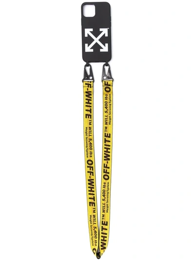 Off-white Industrial Belt Iphone 12 Case In Schwarz