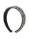 Jennifer Behr Czarina Crystal Embellished Headband In Schwarz