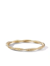 David Yurman Petite Infinity Bracelet In 18k Yellow Gold With Diamonds In Gold