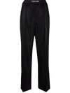 Tom Ford High-waisted Stretch-silk Satin Trousers In Schwarz