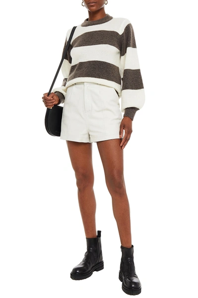 Gestuz Striped Knitted Jumper In Ivory