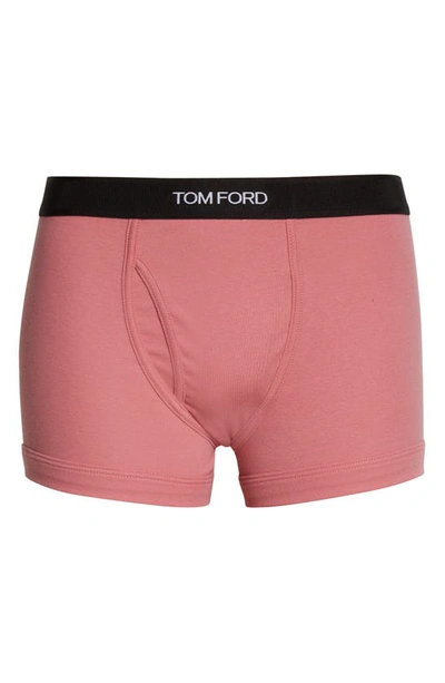 Tom Ford Stretch-cotton Boxer Briefs In Antique Pink