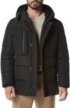 Marc New York Men's Yarmouth Micro Sheen Parka Jacket With Fleece-lined Hood In Black