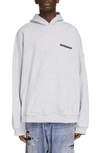 Balenciaga Men's Campaign Logo Pullover Hoodie In Grey