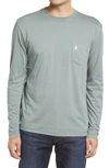 Johnnie-o Brennan Long Sleeve Pocket T-shirt In Canal