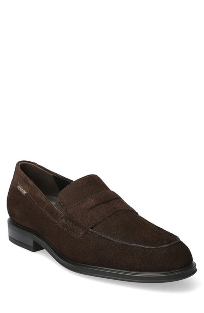 Mephisto Kurtis Penny Loafer In Dark Brown Velour 9851