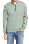Johnnie-o Sully Quarter Zip Pullover In Ivy