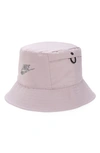 Nike Kids' Sparkle Swoosh Bucket Hat In Plufog