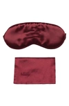 Blissy Silk Sleep Mask In Burgundy