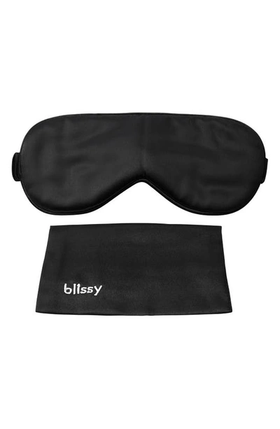 Blissy Silk Sleep Mask In Black