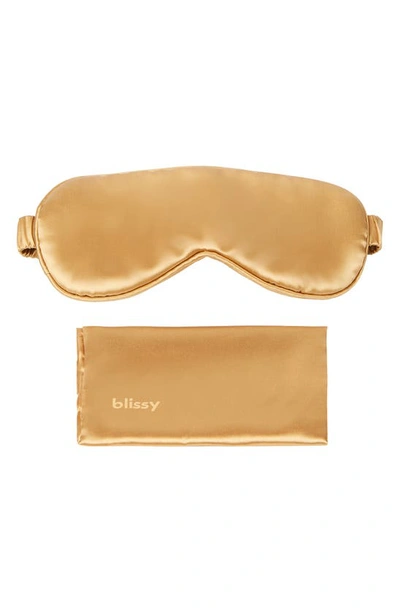 Blissy Silk Sleep Mask In Gold