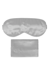 Blissy Silk Sleep Mask In Silver