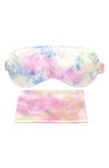 Blissy Silk Sleep Mask In Yellow Tie Dye