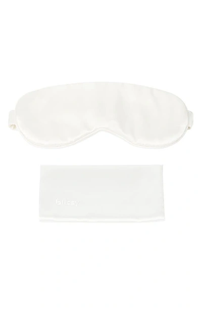 Blissy Silk Sleep Mask In White