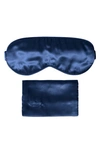 Blissy Silk Sleep Mask In Navy