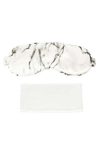 Blissy Silk Sleep Mask In Marble