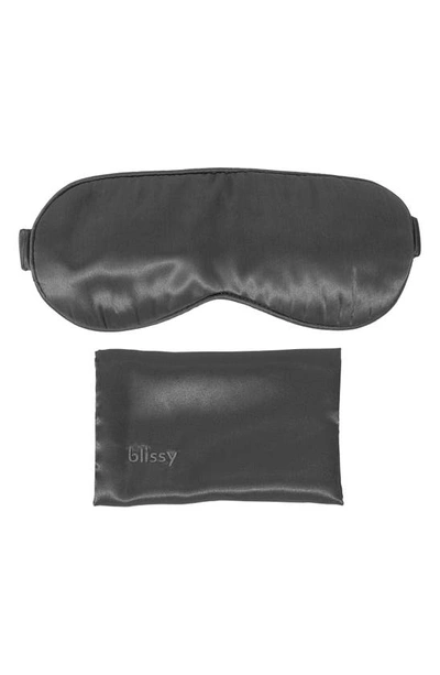 Blissy Silk Sleep Mask In Grey