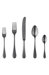 Mepra Vintage Oro Nero 5-piece Flatware Set In Black