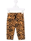 MINI RODINI LEOPARD-PRINT TRACK PANTS