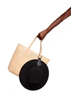 Lindsay Albanese Toptote The Drop Leather Hat Holder In Black/black
