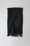 Acne Studios Fringed Scarf In Black