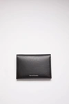 Acne Studios Leather Card Case In Black
