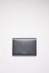 Acne Studios Leather Card Case In Dark Blue