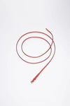 Acne Studios Thin Leather Belt In Dusty Red