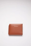 Acne Studios Trifold Card Wallet In Almond Brown