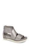 Eileen Fisher Sport Platform Sandal In Silver Metallic